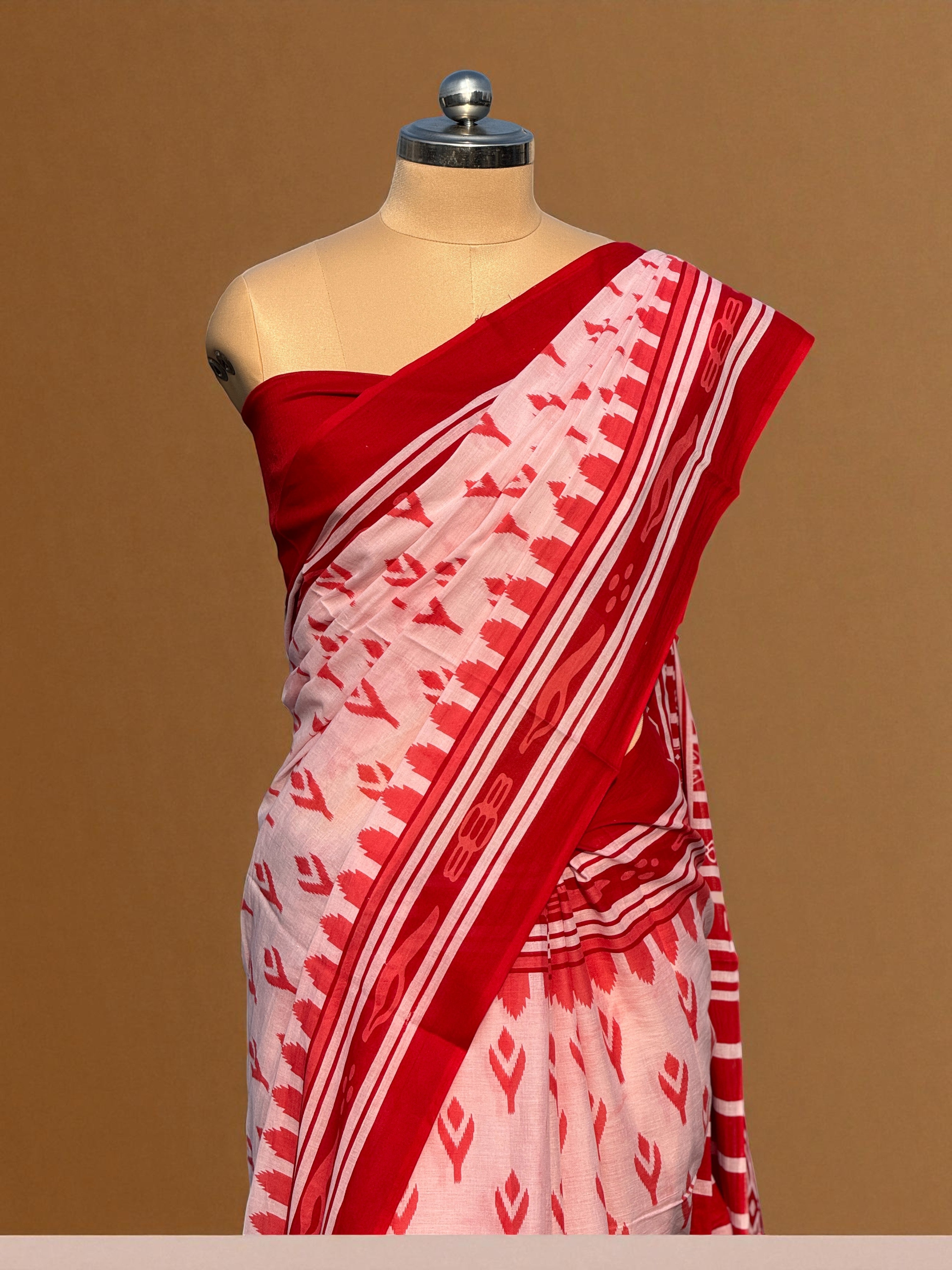 Tribal Print Mul Cotton Saree