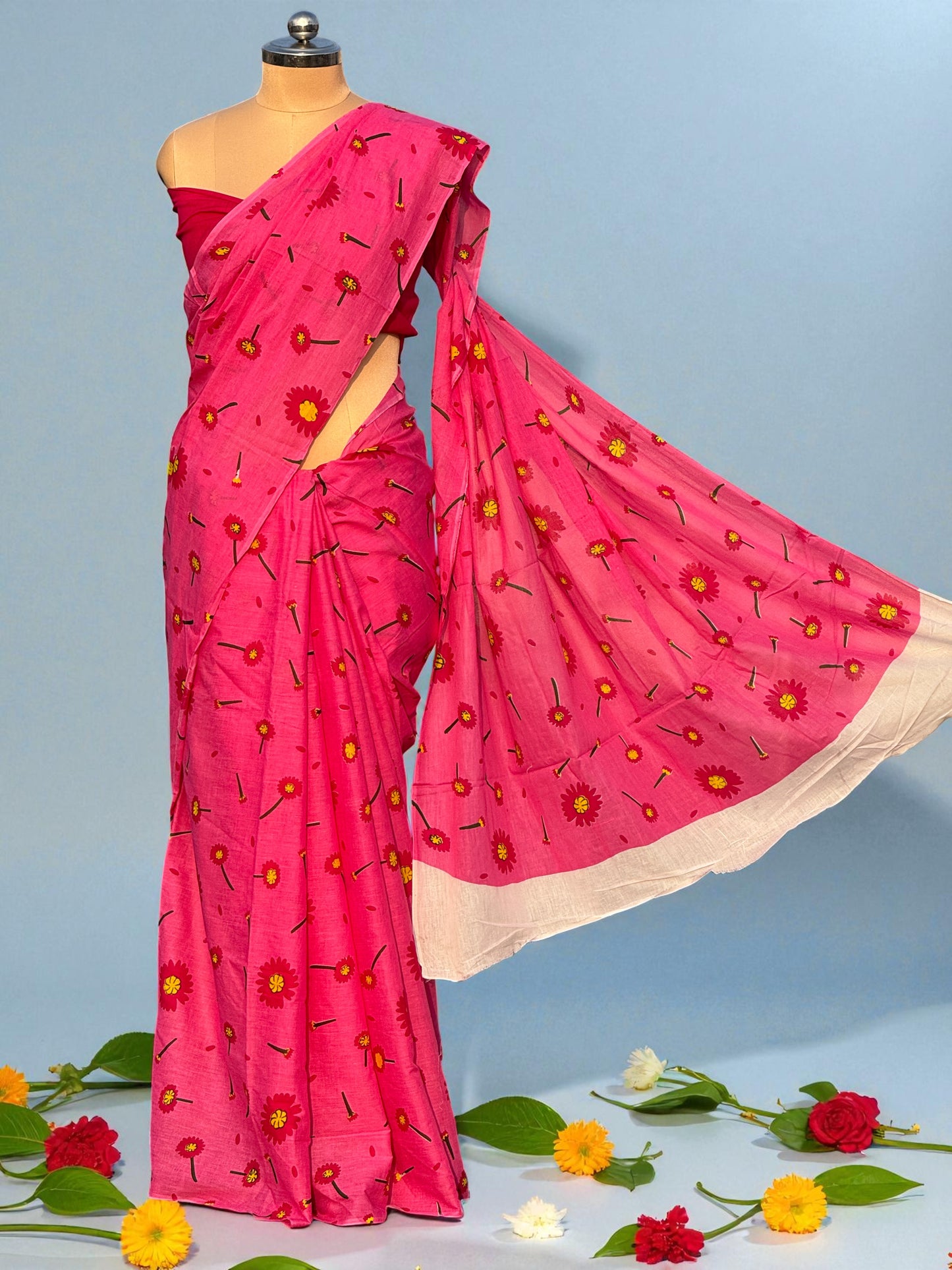 Phool Bahar – Handcrafted Mul Cotton Saree